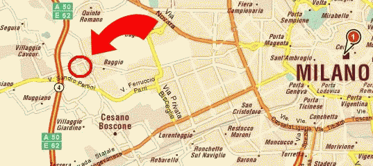 Baggio - mappa di dove siamo